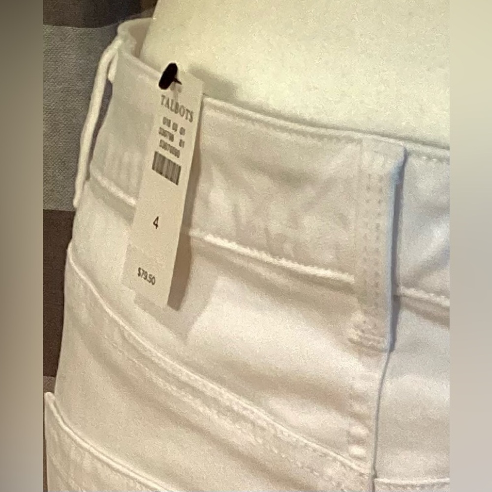 Talbots White Denim Pencil Skirt NWT - Picture 6 of 6